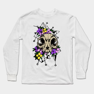 Cat Skulll Long Sleeve T-Shirt